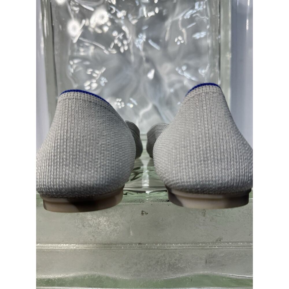 Rothy's The Flat Round Toe Women's Size 6.5 Silver Ballet Flats Shoes - Picture 6 of 7